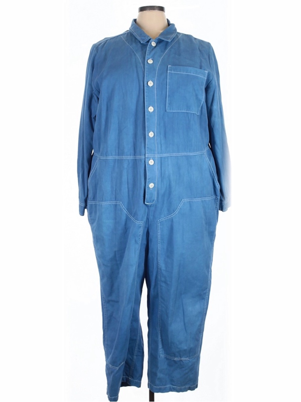 Universal Thread Blue Women's Denim-Style Overalls